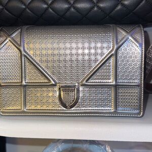 Dior Dioramma Silver Metallic Small Crossbody- Excellent Condition